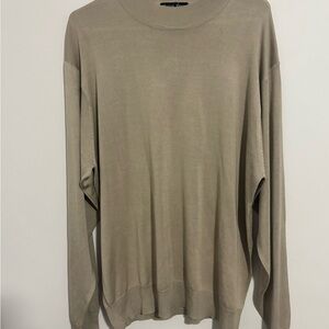 Men's Patrick James Tan Sweater 100% Silk Like New Size XL